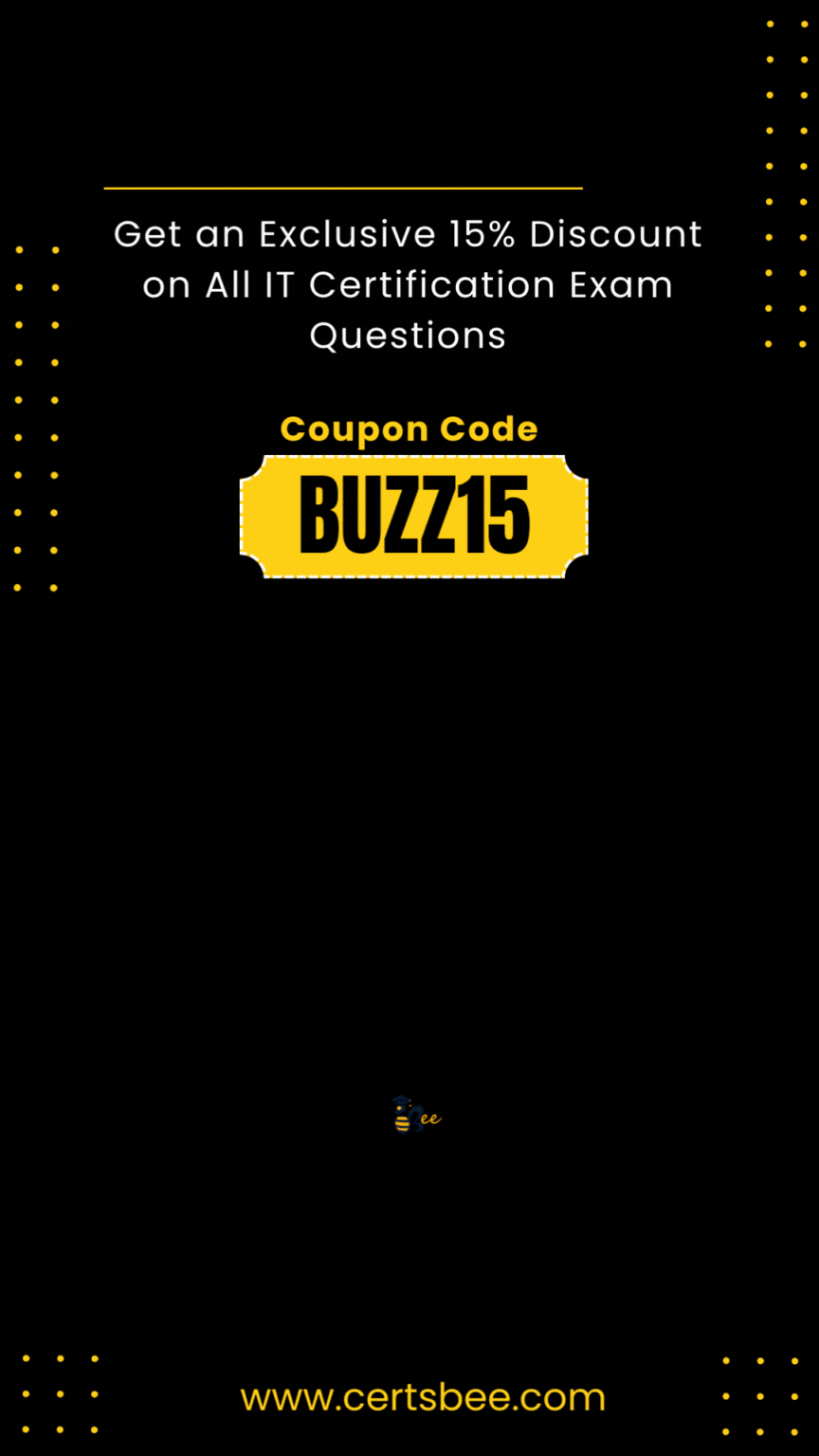 Coupon Code=BUZZ15 foe 15% Discount on All IT Exam Questions